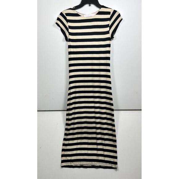 Rachel Parcell Striped Tshirt Dress Sz XS Black/Cream  Jersey Soft - Picture 2 of 8